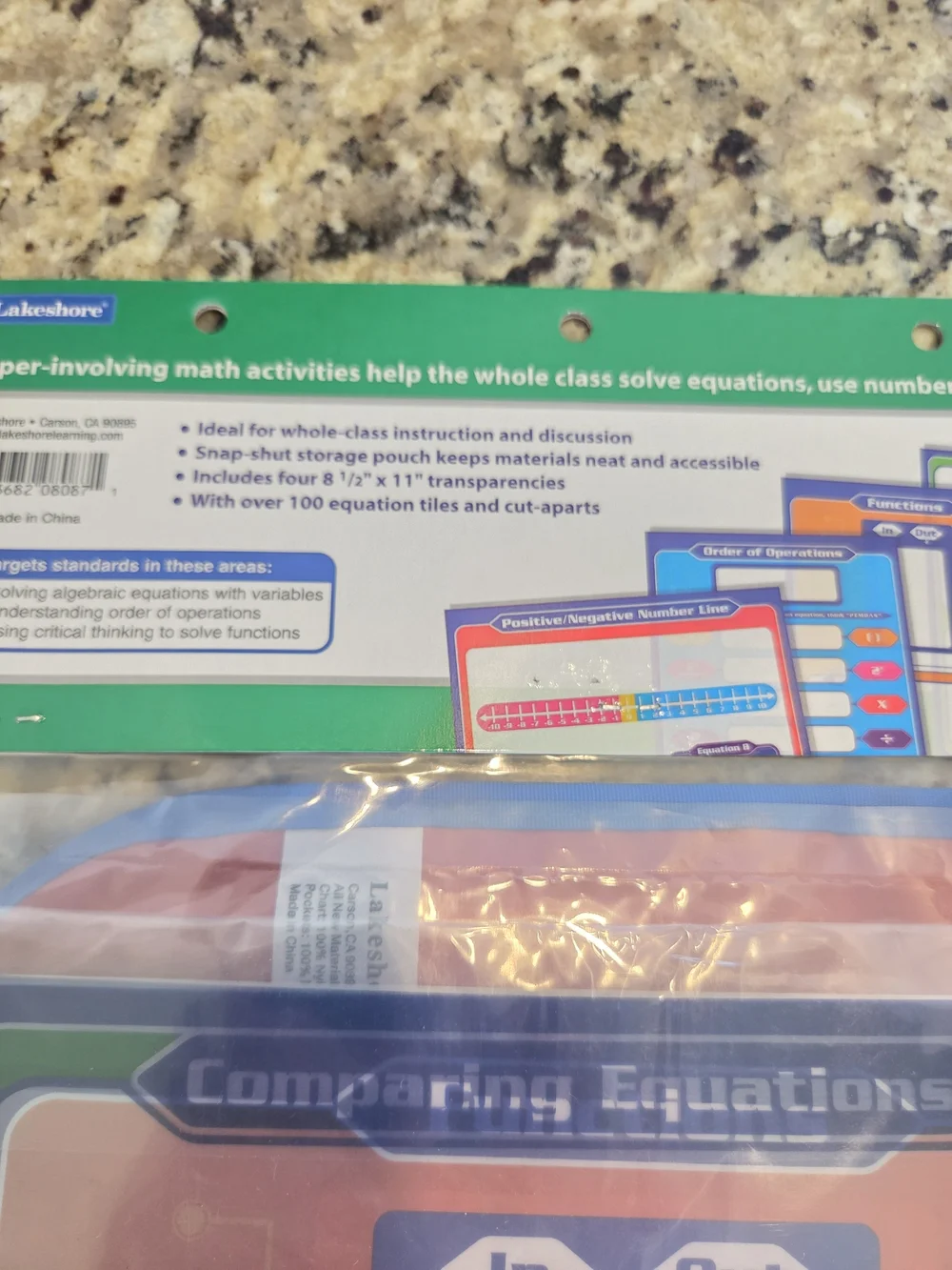 Lakeshore Solving Equations Overhead Kit Algebra Educational Math JJ784 Ages 9+